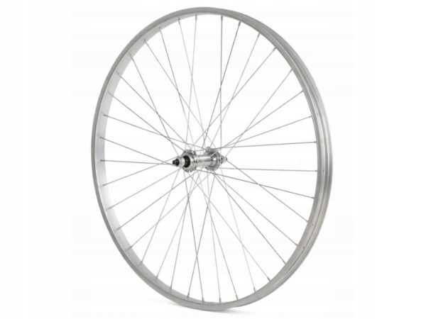 Koło rowerowe do roweru 28 cali aluminiowe przednie przód nakrętki srebrne