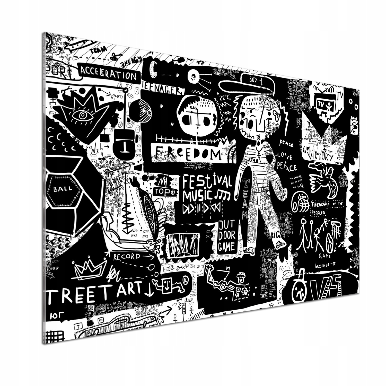 Panel medzi nábytkom v kuchyni Graffiti 100x70 Lepidlo