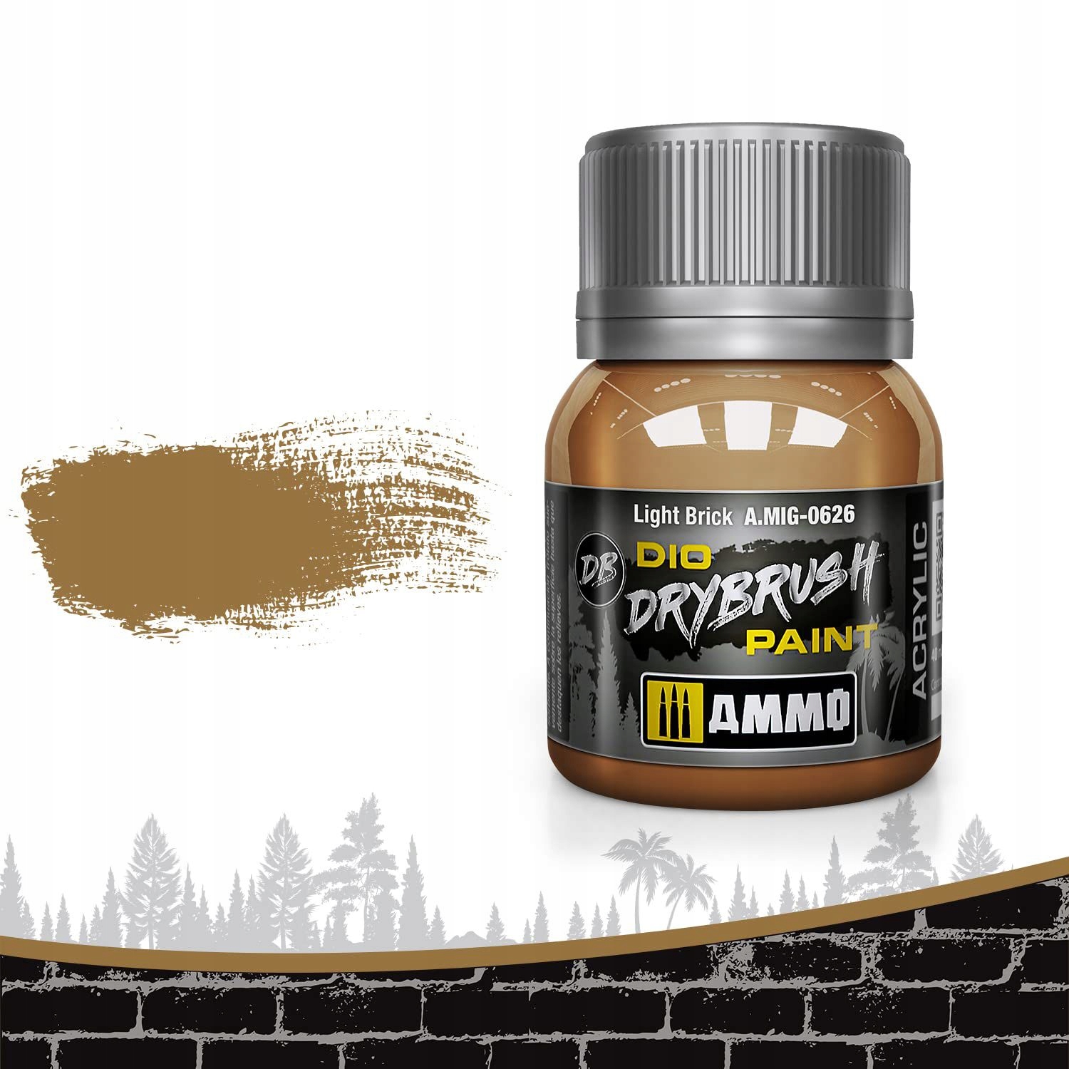 Ammo Mig Jiminez Drybrush Light Brick 40 ML Jar (10/20) *