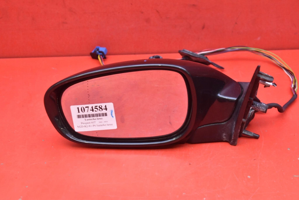 mirror left black, EU 014091 PEUGEOT 607 00-04 10 PIN