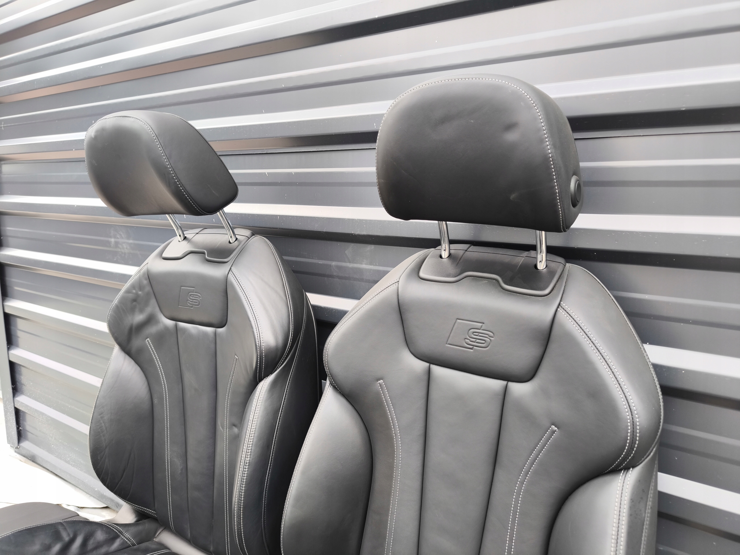 Sitz Sitze Leder KOMPLET S LINE AUDI A4 B9 BIALA NIC heizung !!!