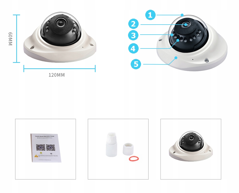 ZEWNĘTRZNA kamera IP WiFi SONY 5MPX BEZPRZEWODOWA Model EDW-5022