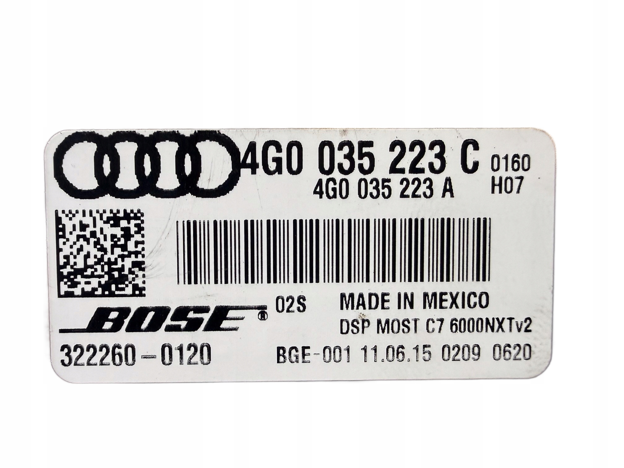 AUDI A8 D4 zesilovač RADIA BOSE 4G0035223C