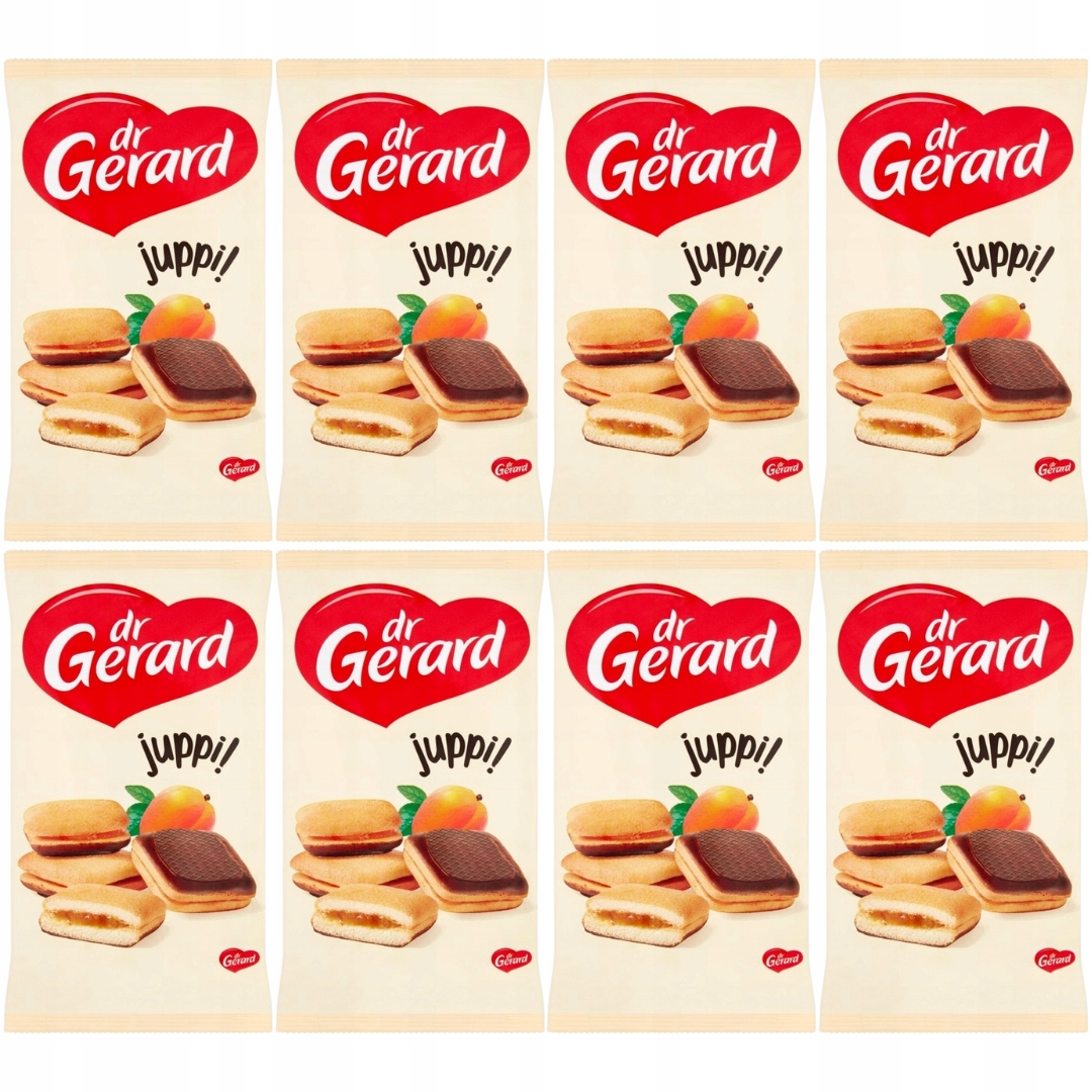 Levně dr Gerard Juppi Piškoty s meruňkovou náplní a kakaovou polevou 205 gx8 ks