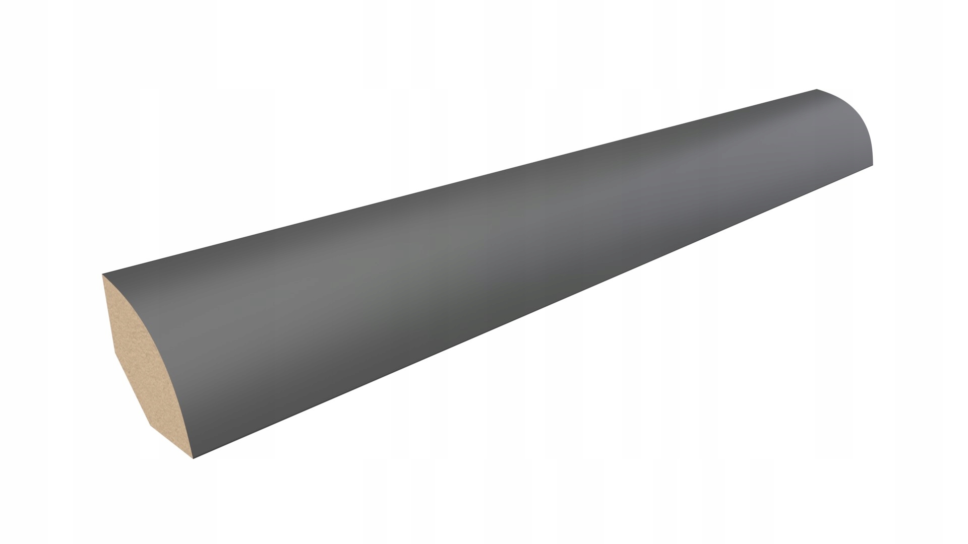 Ćwierćwałek wypukły 12x12 grafit / antracyt