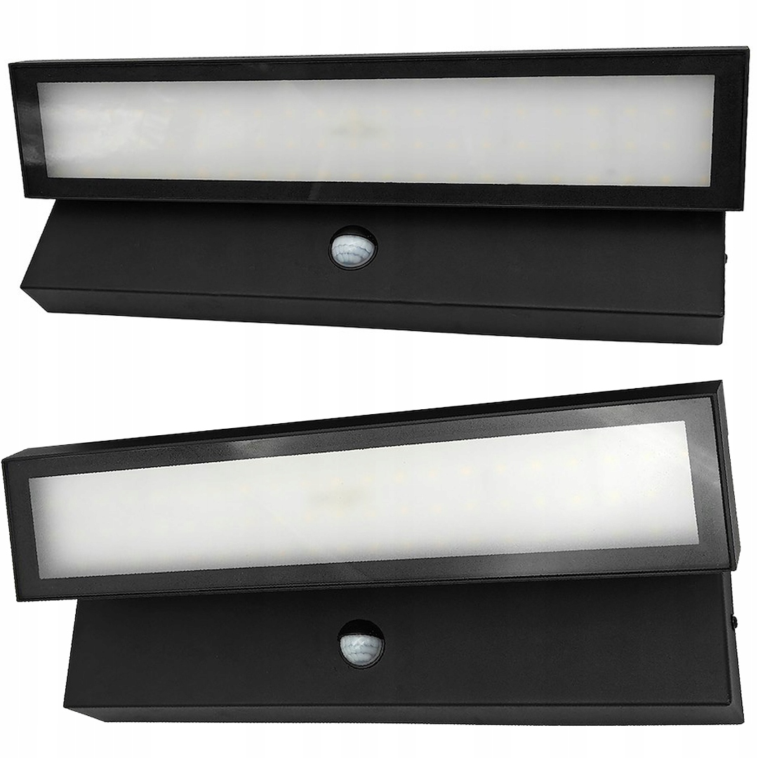 Fasádní Lampa Venkovní Led Zahradní Nástěnné Svítidlo 40W Černá Nastavitelná