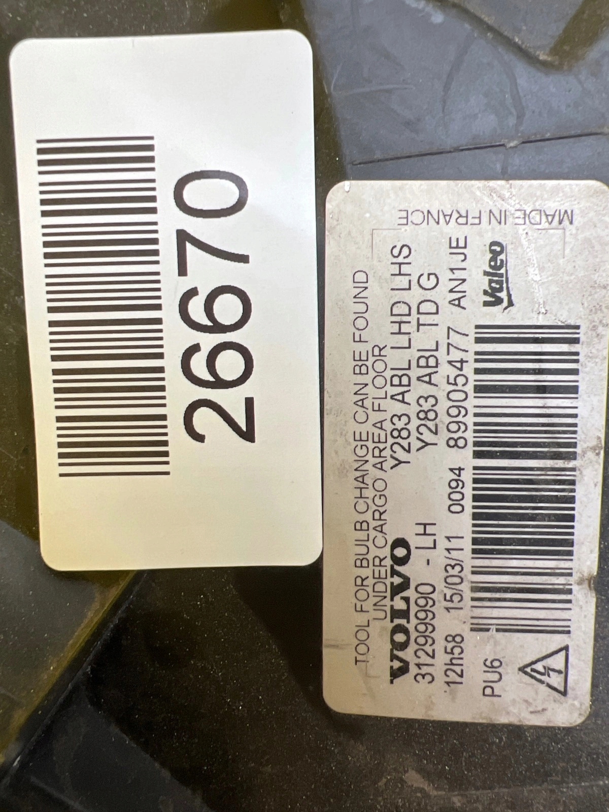 light left Volvo V60 10-13 Xenon 31299990