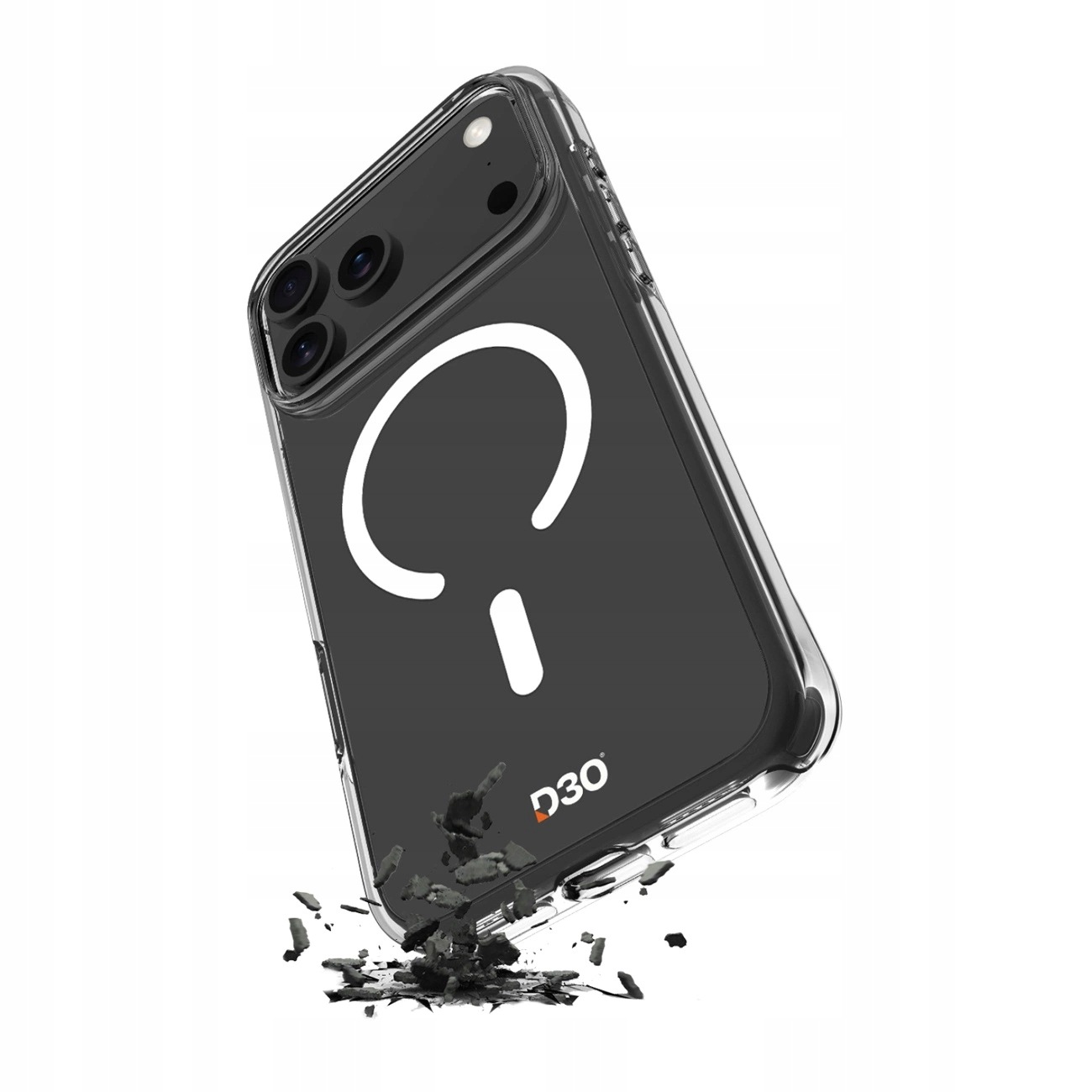 Etui Puro Impact Clear D3O Tpu+pc kompatybilne z MagSafe na iPhone 17 Pro
