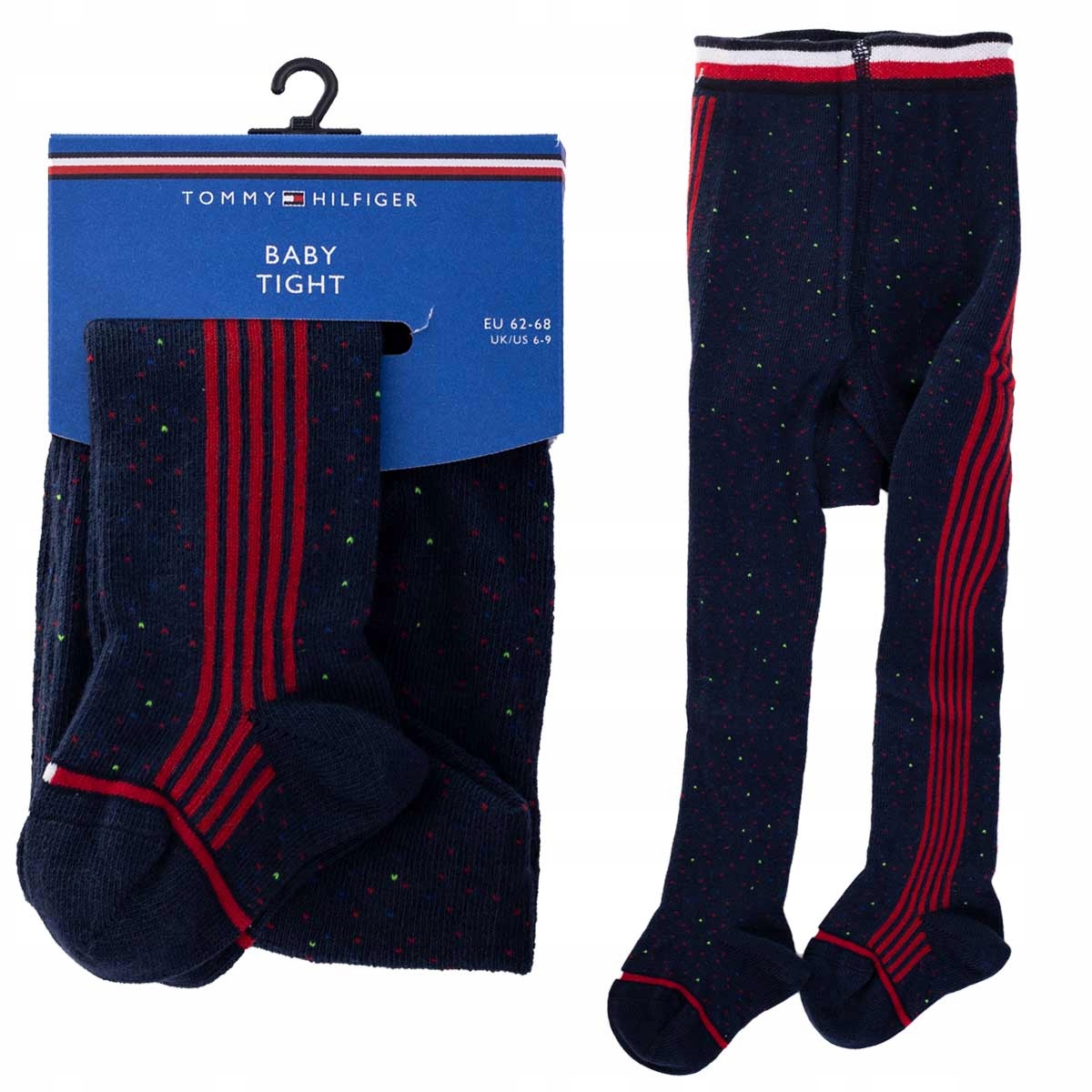 TOMMY HILFIGER RAJSTOPKI DZIECIĘCE NAVY r.62-68
