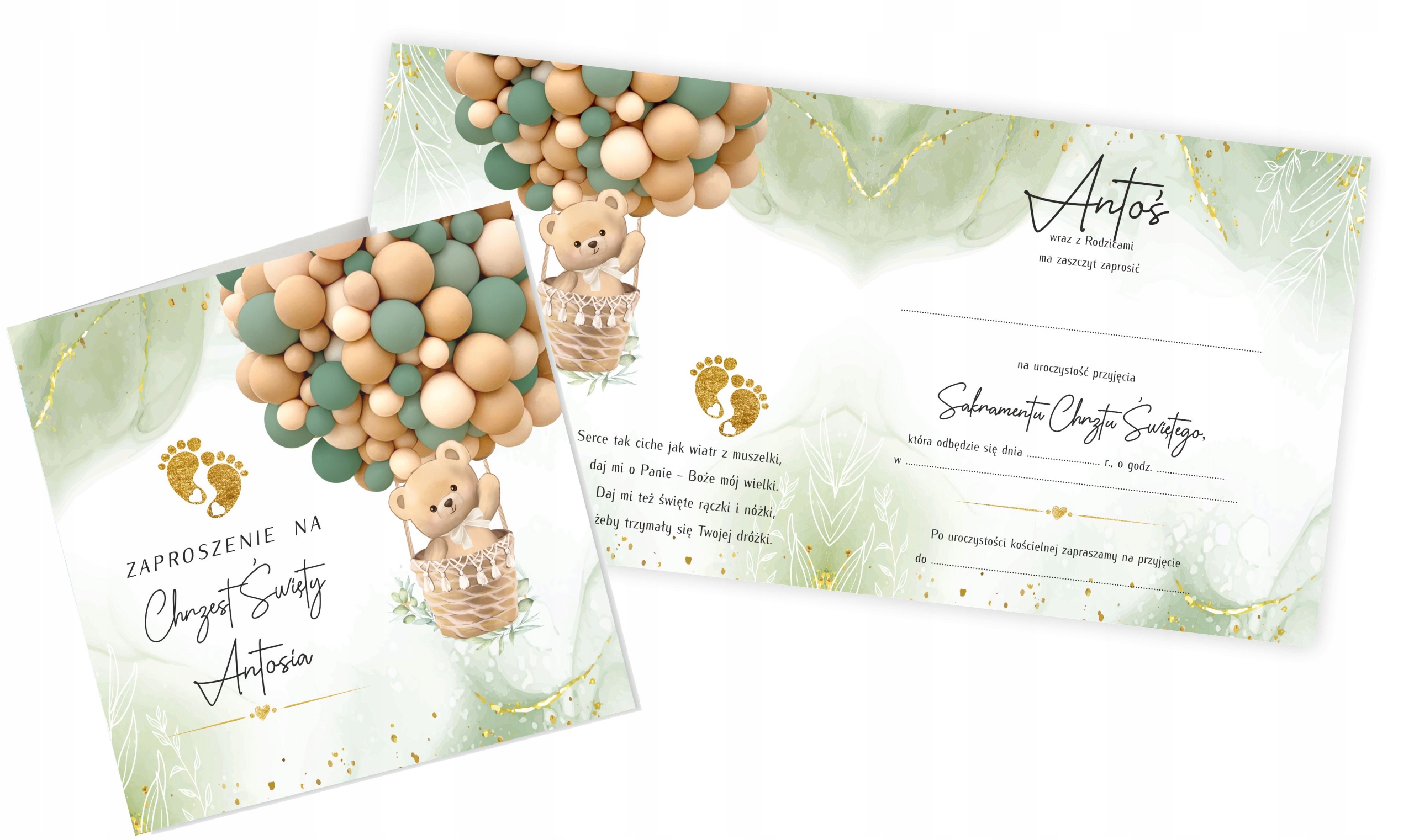 ZAPROSZENIA NA CHRZEST + IMIĘ + KOPERTA EAN (GTIN) 5905965236011