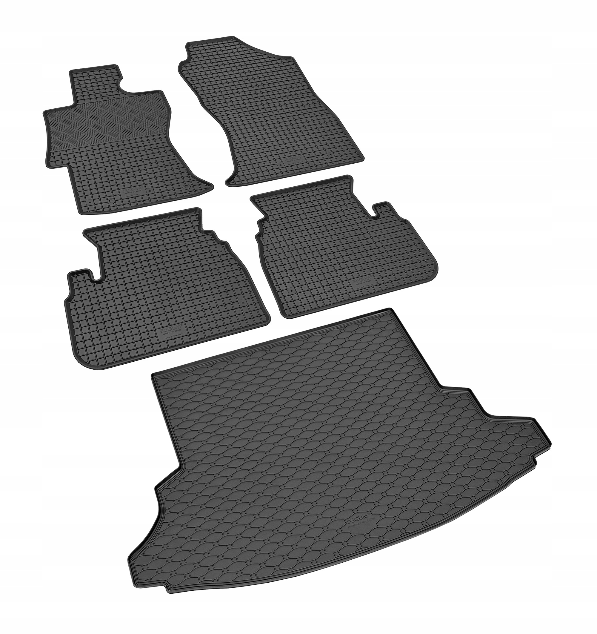 Zestaw dywaników do Subaru XV od 2018 - dywaniki gumowe i mata bagażnikowa