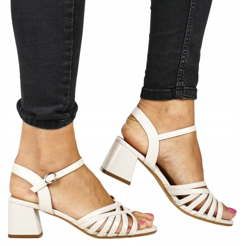 Dámské Sandály Na Podpatku, Elegantní, Pohodlné, Perleťové, Nový Barevný Top