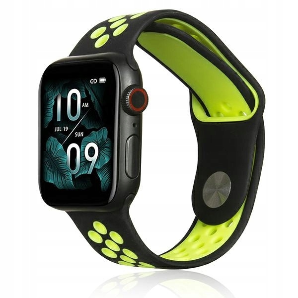 Beline pasek Apple Watch Sport Silicone 38/40/41mm czarno-limonkowy black/l