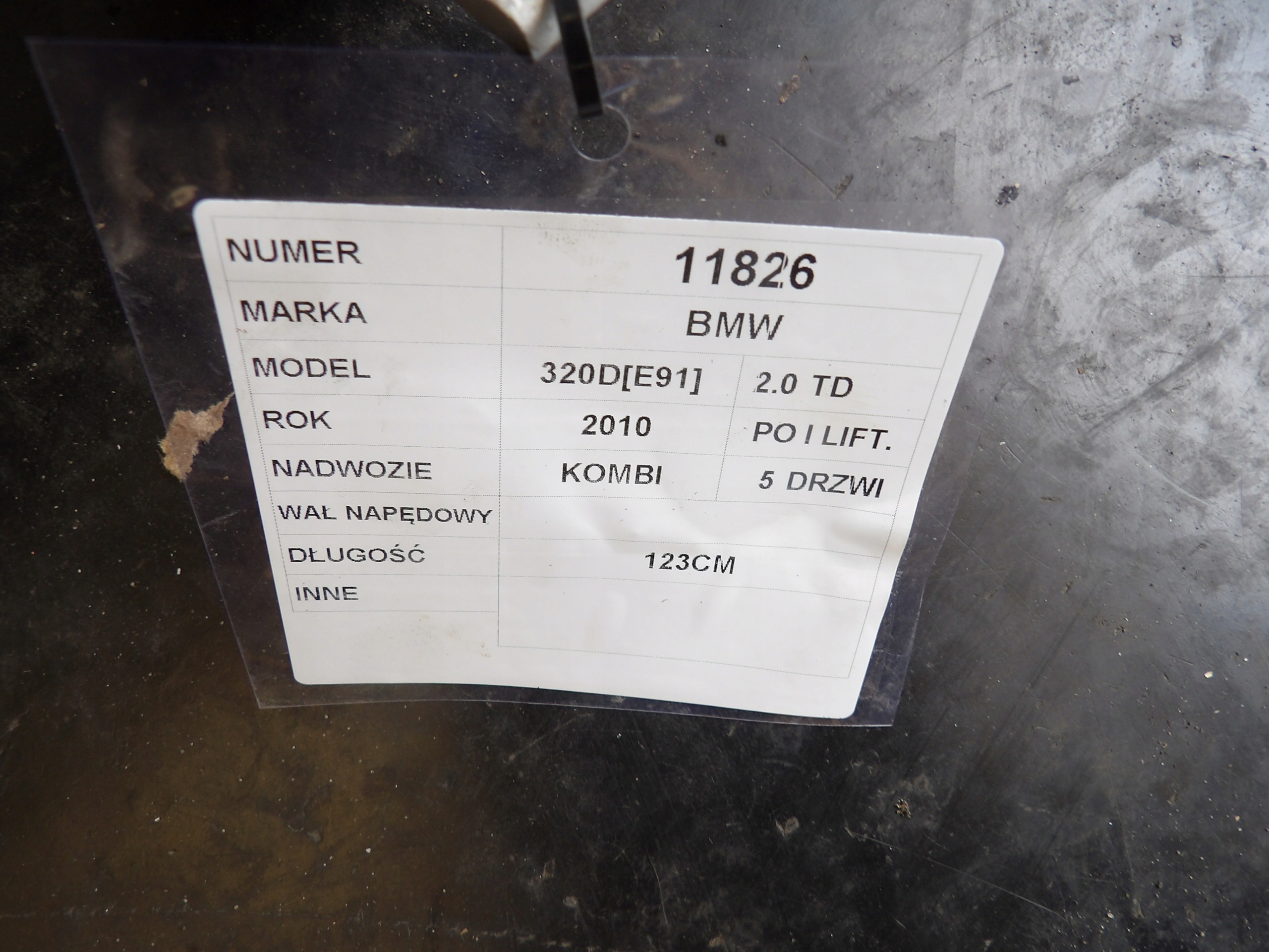 BMW 3 E91 2,0 td cardan