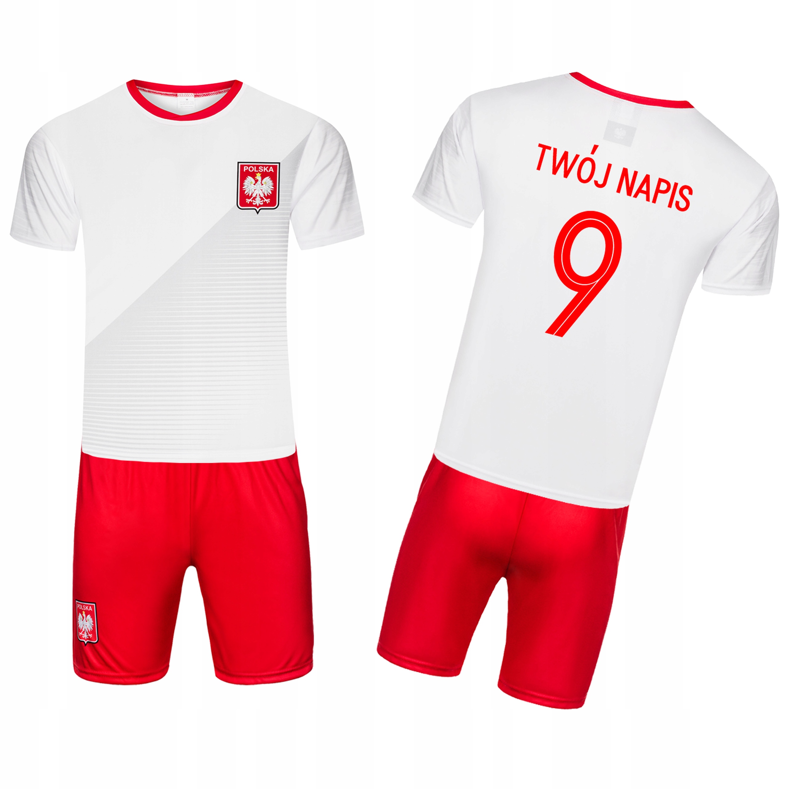 Strój piłkarski Polska Twój Nadruk rozm 128 cm