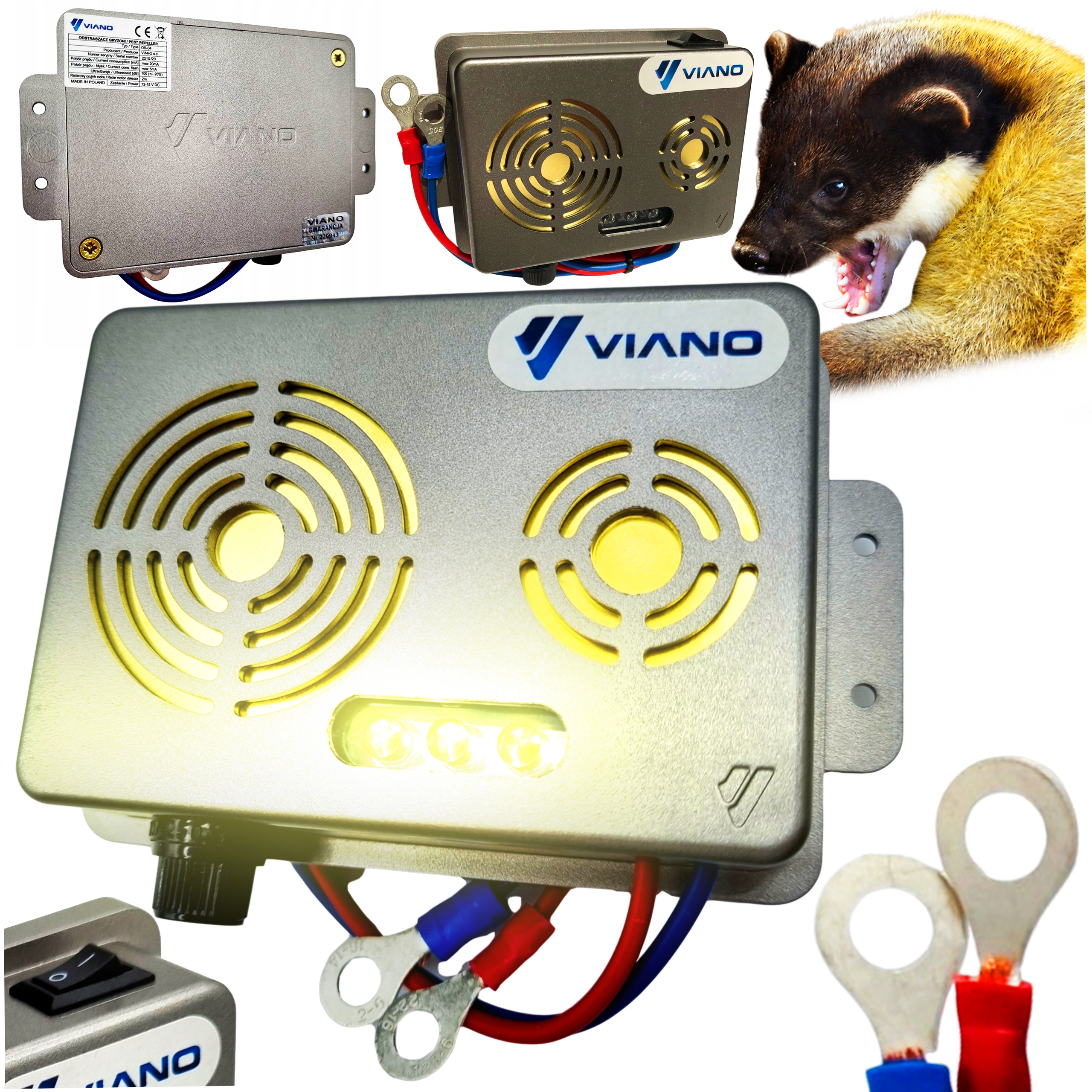 ODSTRASZACZ KUN MYSZY DO SAMOCHODU AUTA RADAROWY