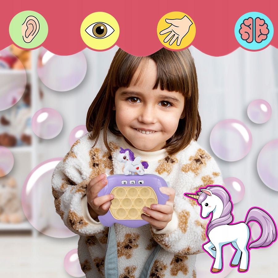 GRA ZRĘCZNOŚCIOWA POP IT POPIT ELEKTRYCZNA GIERKA ANTYSTRESOWA LED DŹWIĘKI Czas rozgrywki Do 15 minut