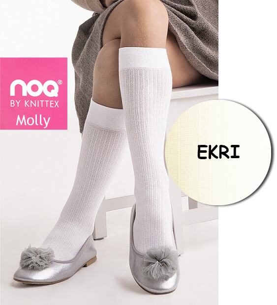 

knittex Molly podkolanówki Prążek ekri 24-34