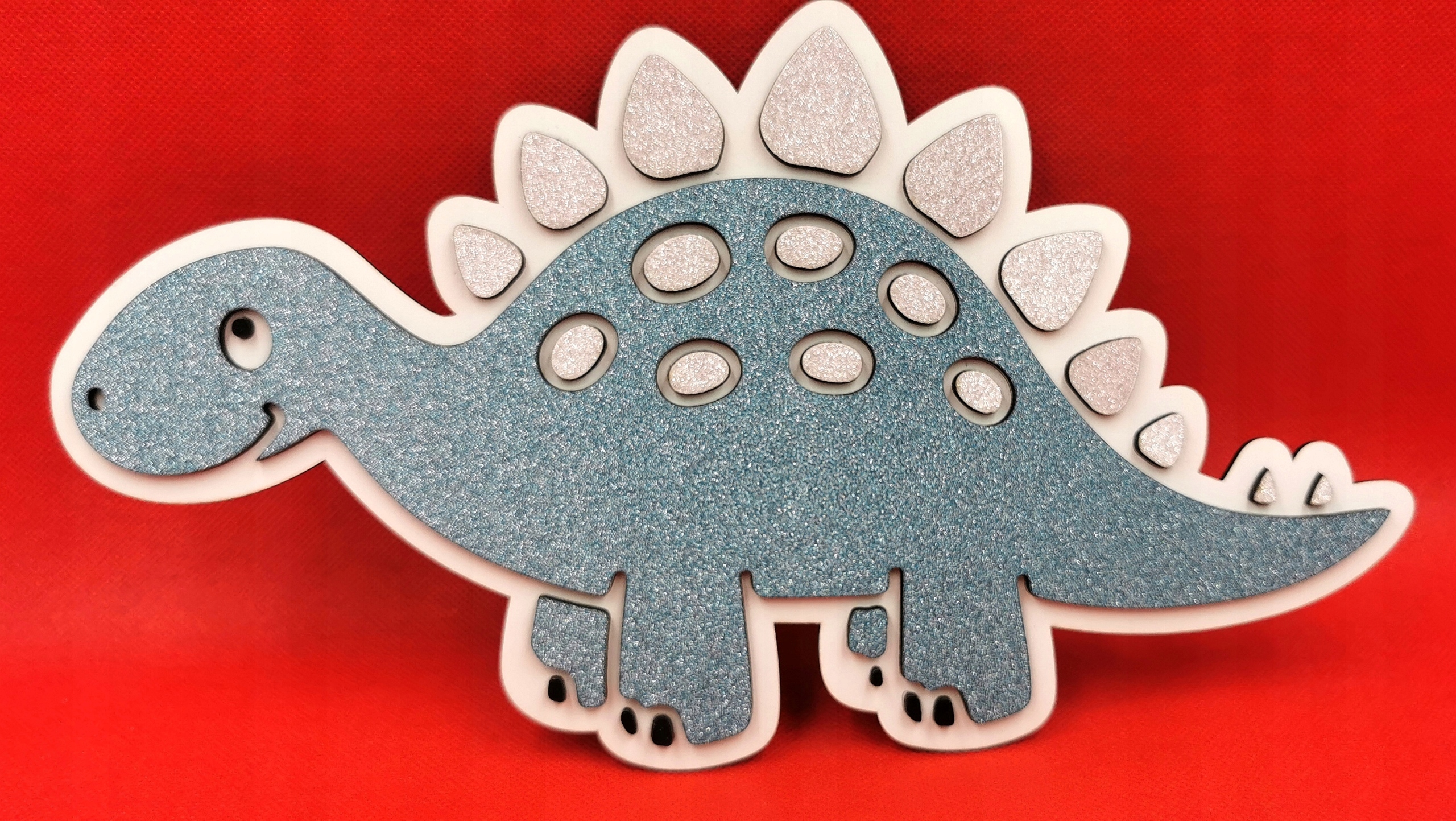 Lampka nocna Dinuś mały dinozaur brokatowa LED piękna ozdoba na ścianę Kod producenta L-BAL