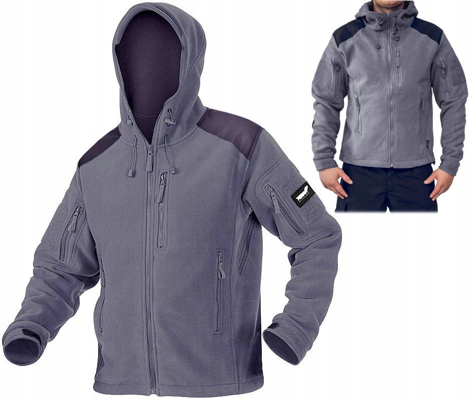 Mikina fleecová Teplý Fleecová Mikina Husky bunda šedá vel. L Texar