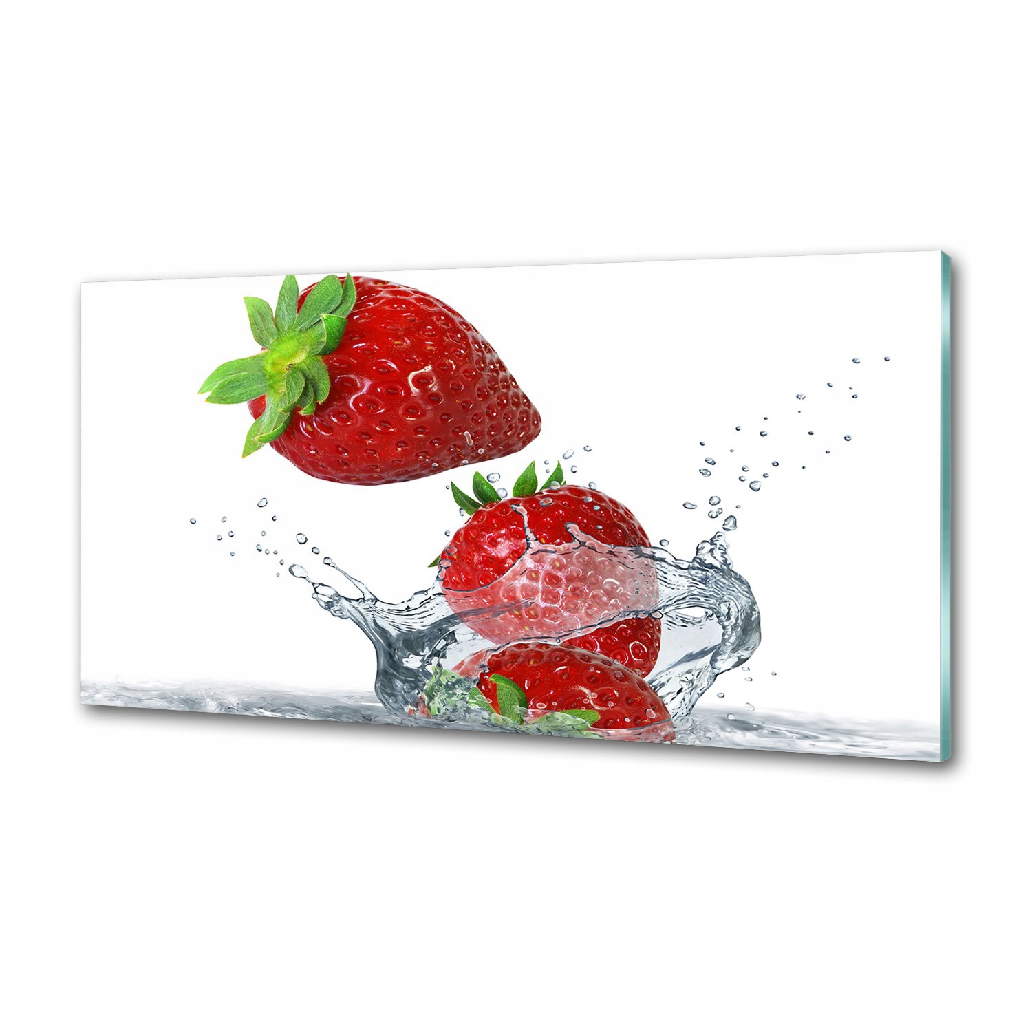 Panel do kuchyně Jahody a voda 100 x 50 cm Lepidlo