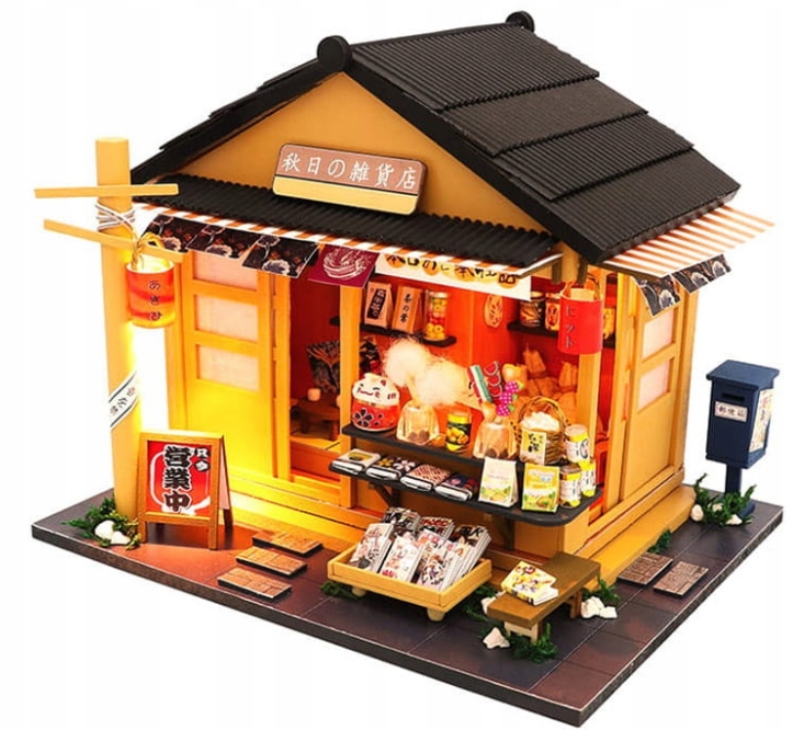 Levně Skládací dřevěný Model Premium Puzzle Domeček 3D Sushi House dárek