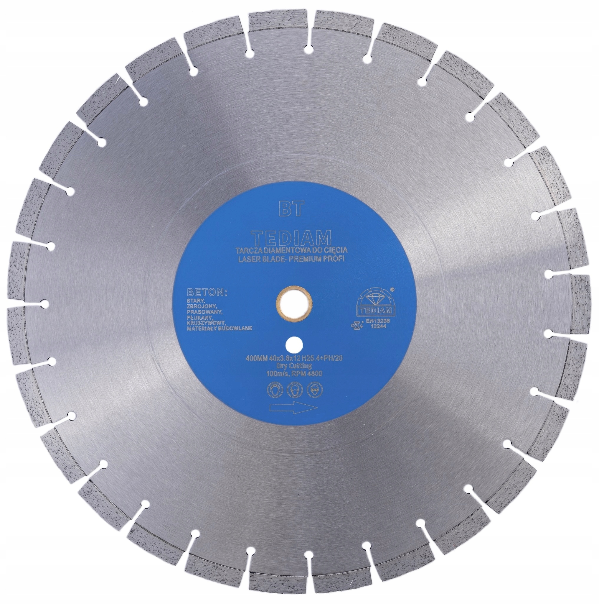 Tarcza Diamentowa Do Cięcia Betonu Żelbetu Twardych Materiałów 450x25,4 mm