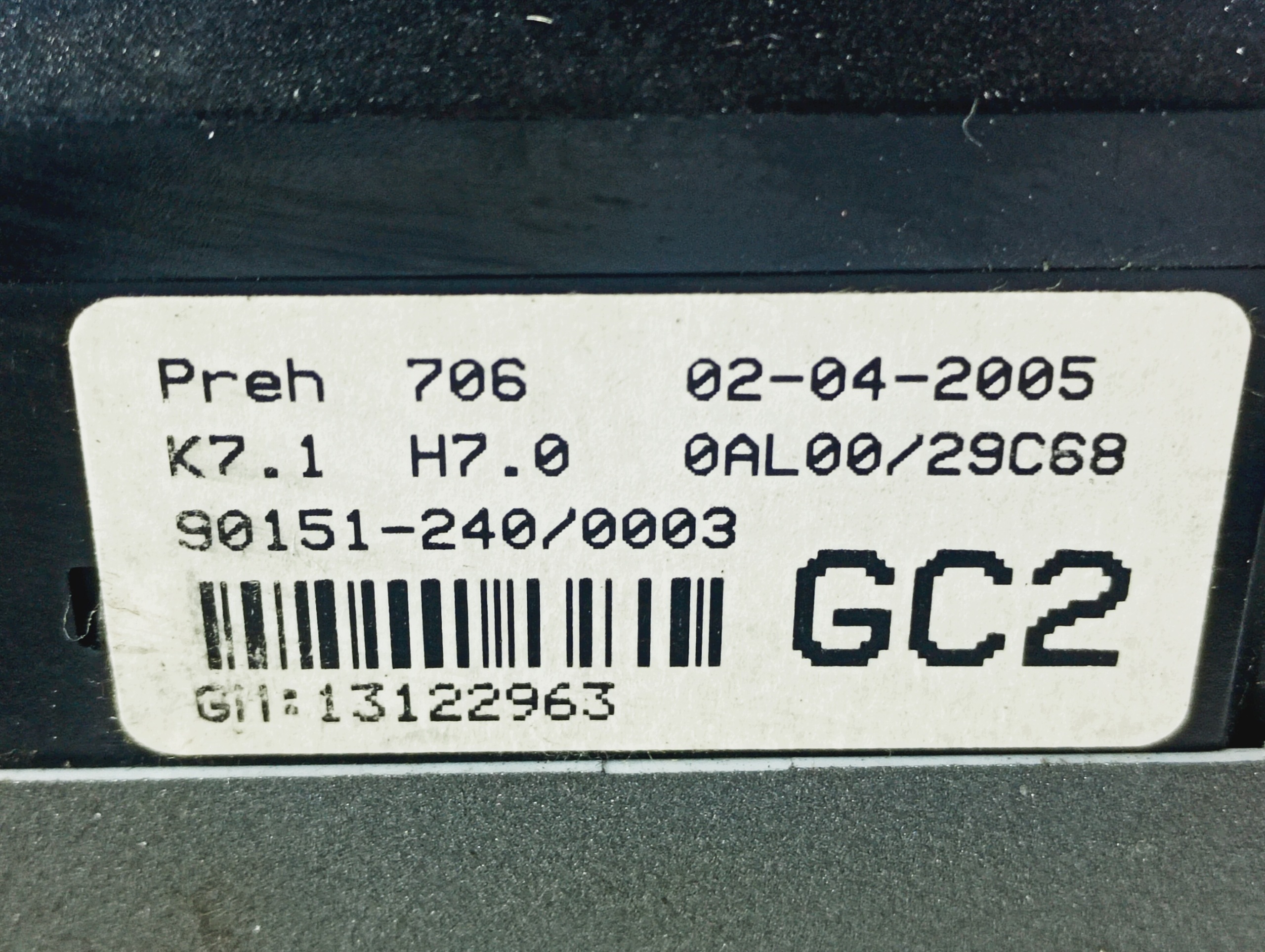 switch switch air conditioning control panel OE 13122963 Opel Astra H 04-10