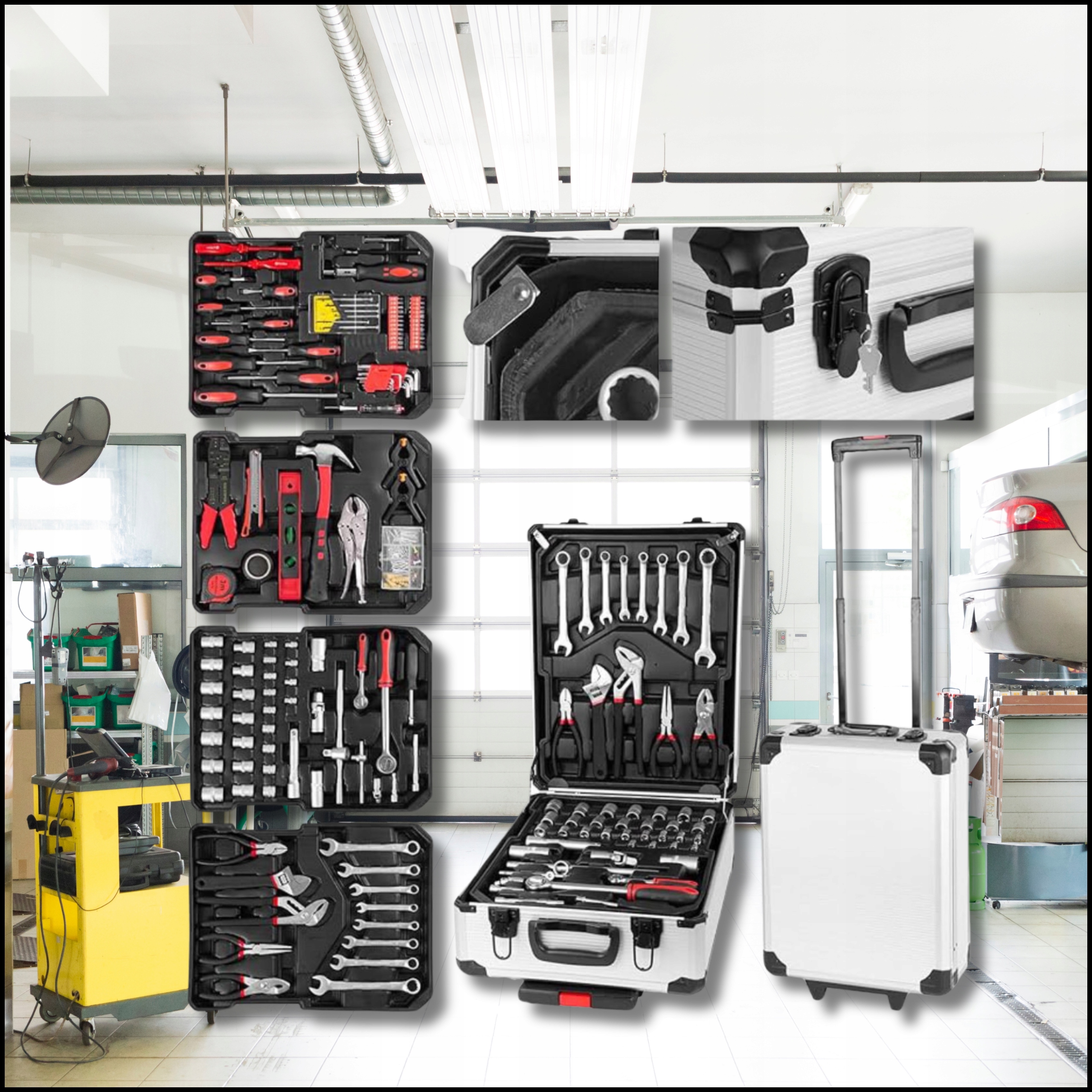 DUŻY ZESTAW NARZĘDZI KLUCZY 263 EL WALIZKA NARZĘDZIOWA KLUCZE I ELEMENTY Marka inna