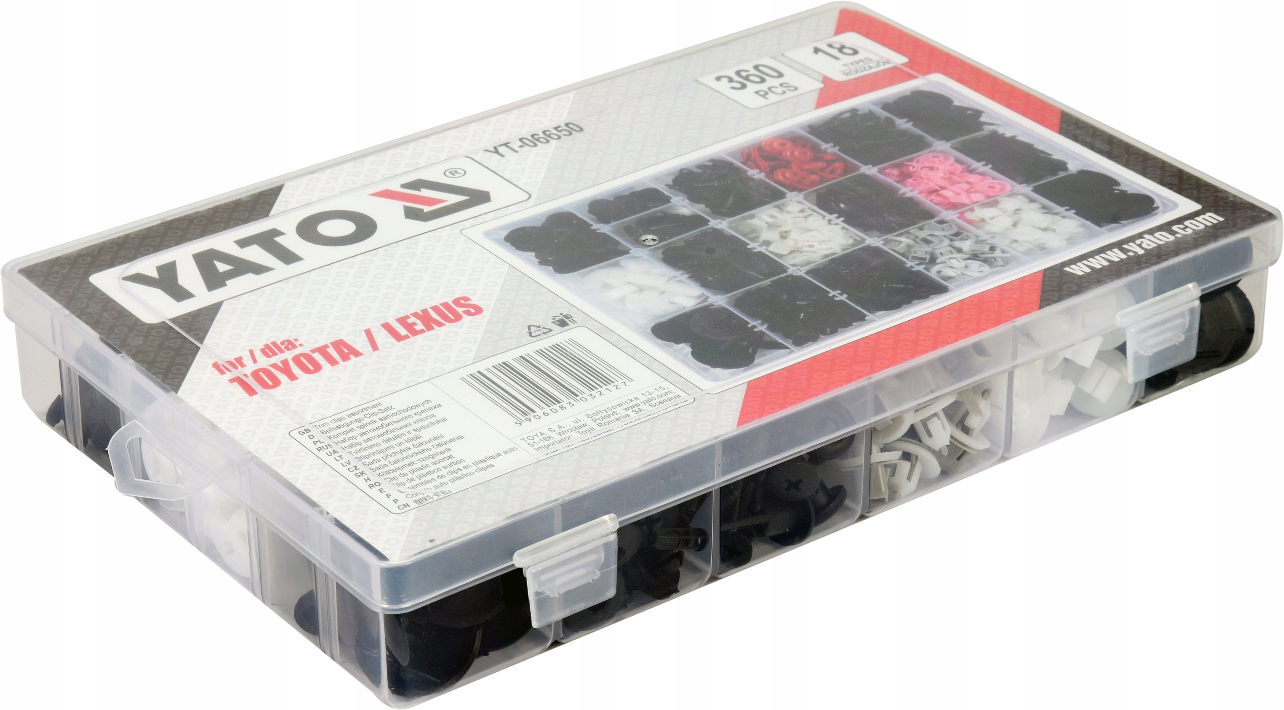 SPINKI SAMOCHODOWE TOYOTA/LEXUS KPL 360 SZT. YATO Marka Yato