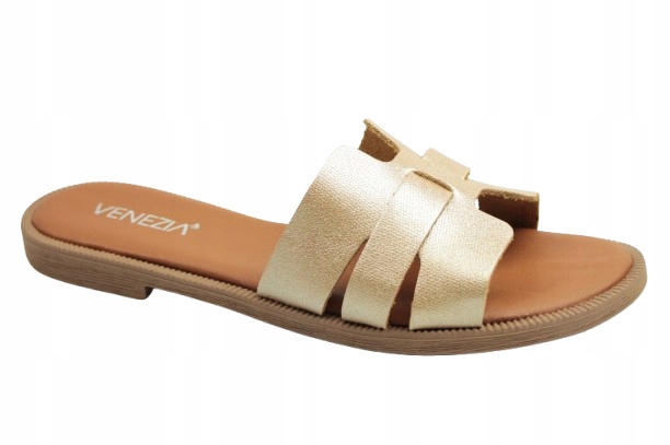 Nazouváky Venezia L012LEGOOBK093 38 Zlaté s metalickým leskem