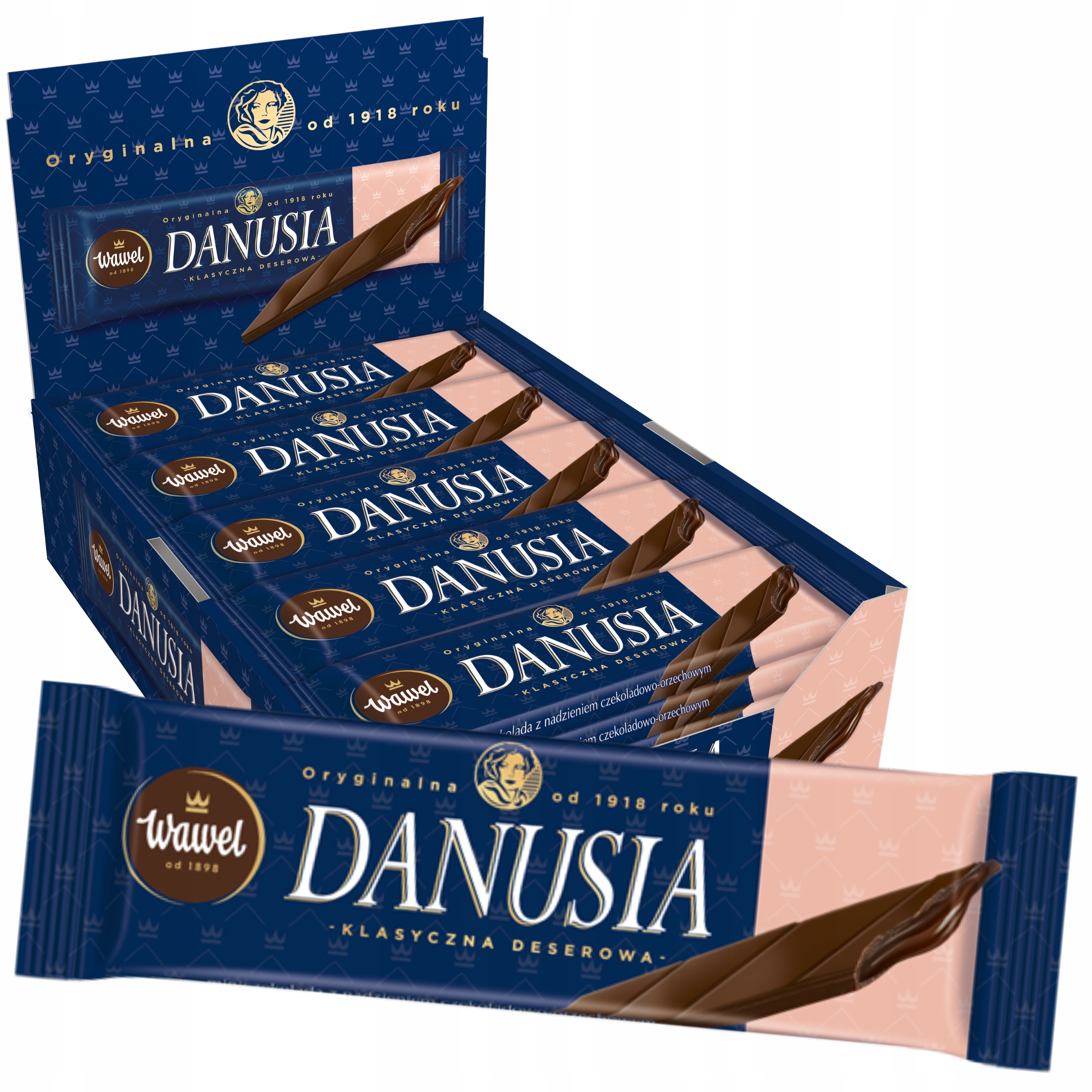 Baton Batonik Mini czekolada batony Danusia klasyczna 38g Wawel 35 sztuk