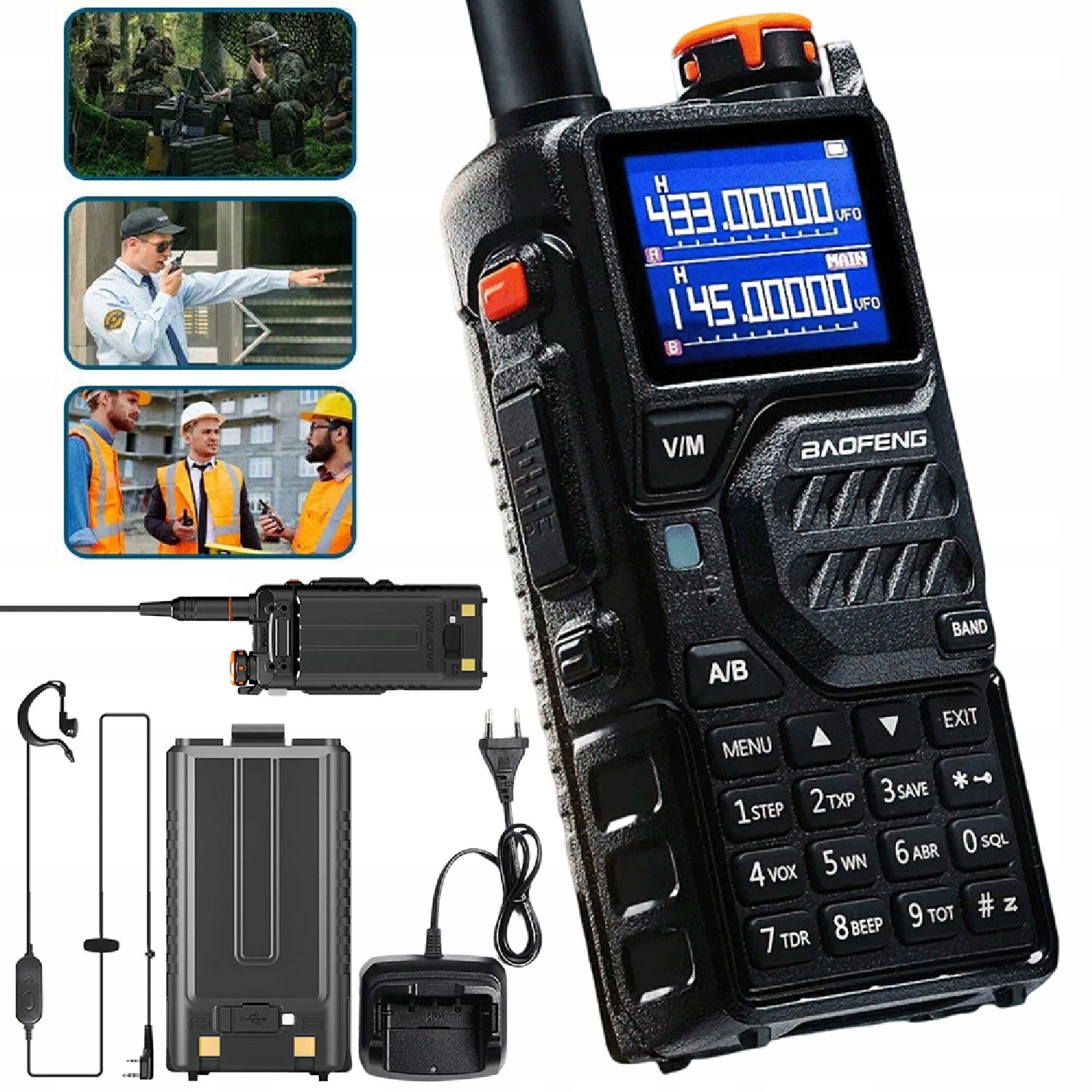 Vysílačka Fm 10W Vhf Uhf 1.25M Tři síly Velký dosah Tři výkonové výstupy