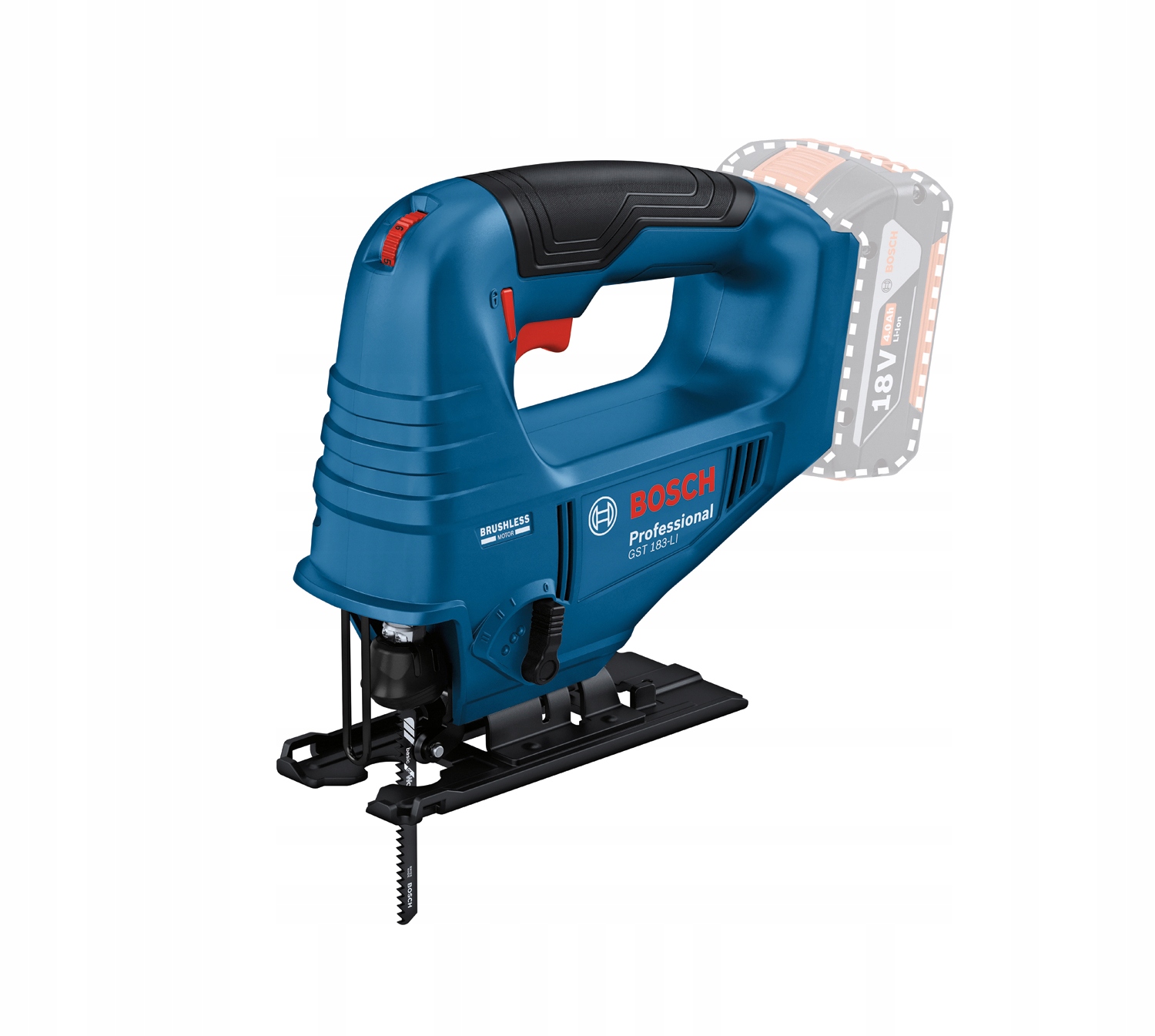 Wyrzynarka Akumulatorowa 18V Bosch Gst 183-LI 06015B7020 Body