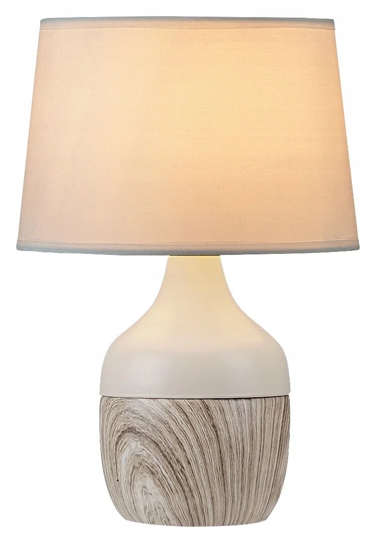 Béžová stolní Noční lampa Rabalux Yvette 4370 E14 se stínidlem