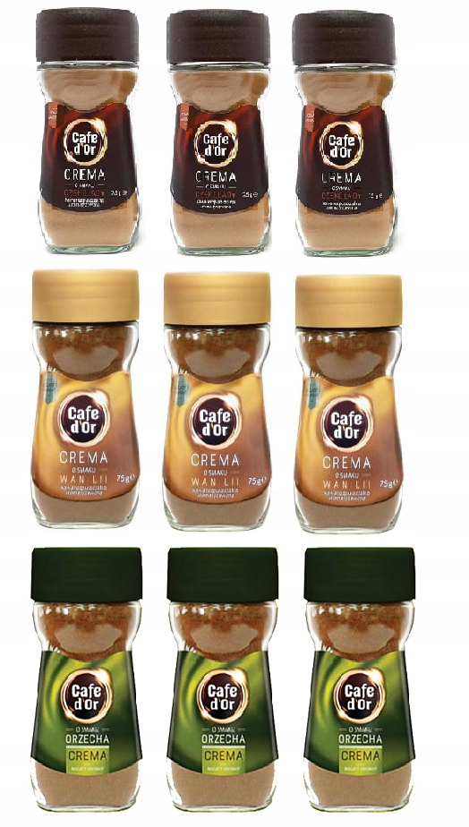 Levně Káva Cafe d'Or Crema mix chutí 9x75
