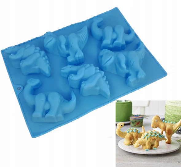 

Forma Silikonowa Dinozaury masa czekolada tort W2
