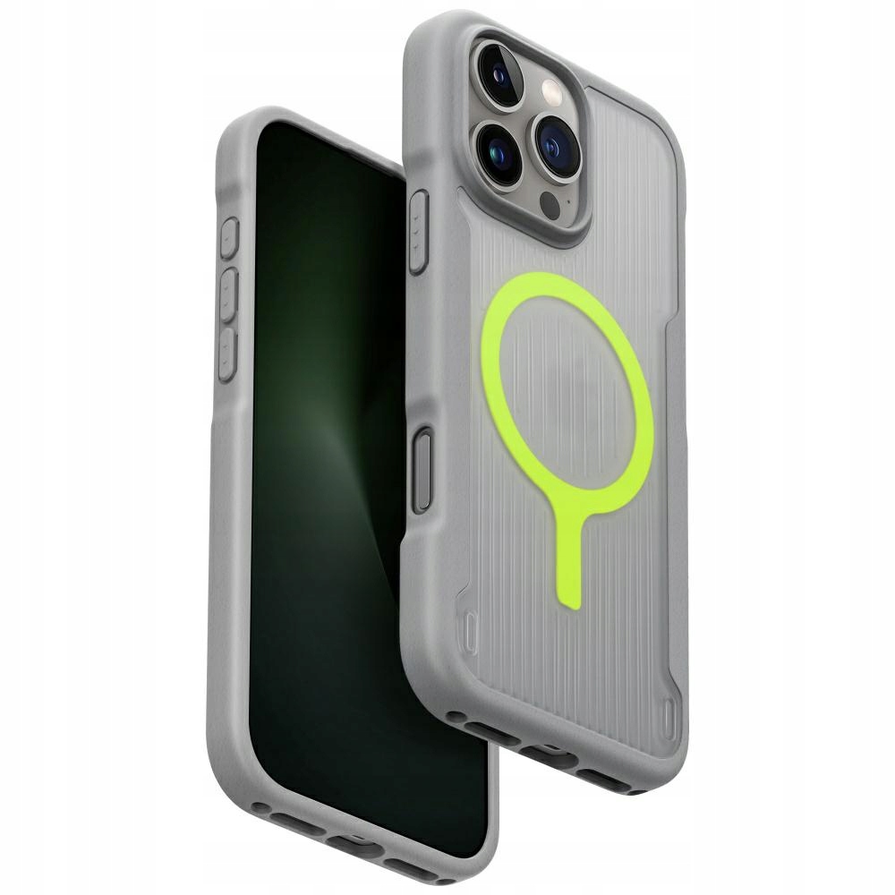 Pouzdro Uniq Combat Active pro iPhone 16 Pro Max Magclick Charging, šedé