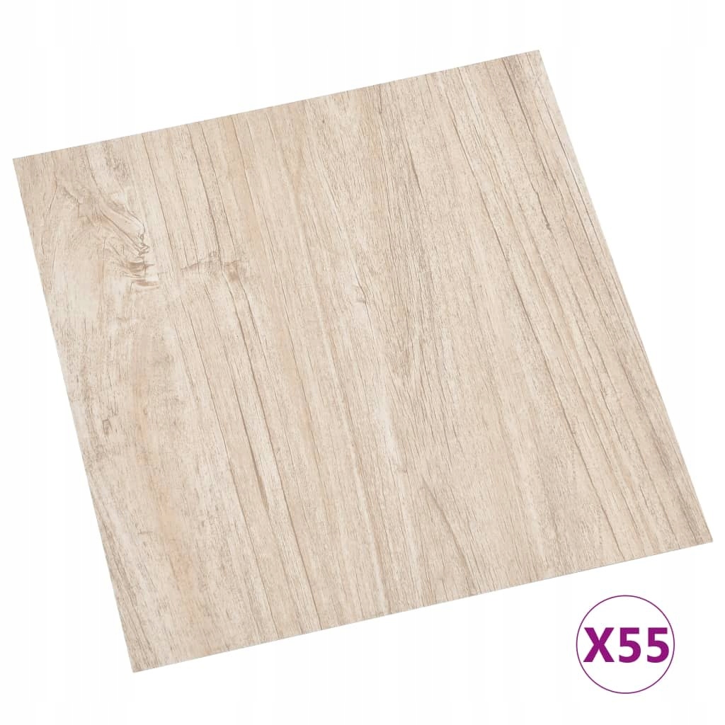 SAMOPRZYLEPNE PANELE PODŁOGOWE 55SZT PVC 511M² BRĄZOWE Rodzaj panele winylowe
