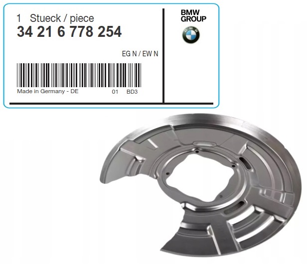 

Oe osłona tarcza hamulcowa prawa tył Bmw F10 Aso