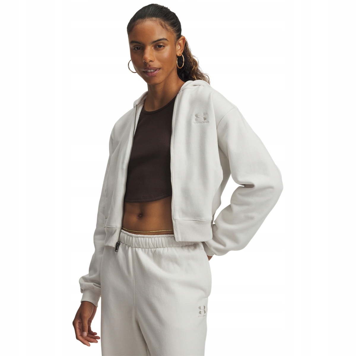 Damska bluza z kapturem Under Armour Ua Icon Vida Fleece biała S