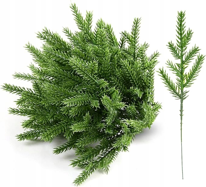 60X GAŁĄZKI CHOINKOWE SOSNOWE SOSNA CHOINKA ŚWIĄTECZNA STROIK WIENIEC 18cm