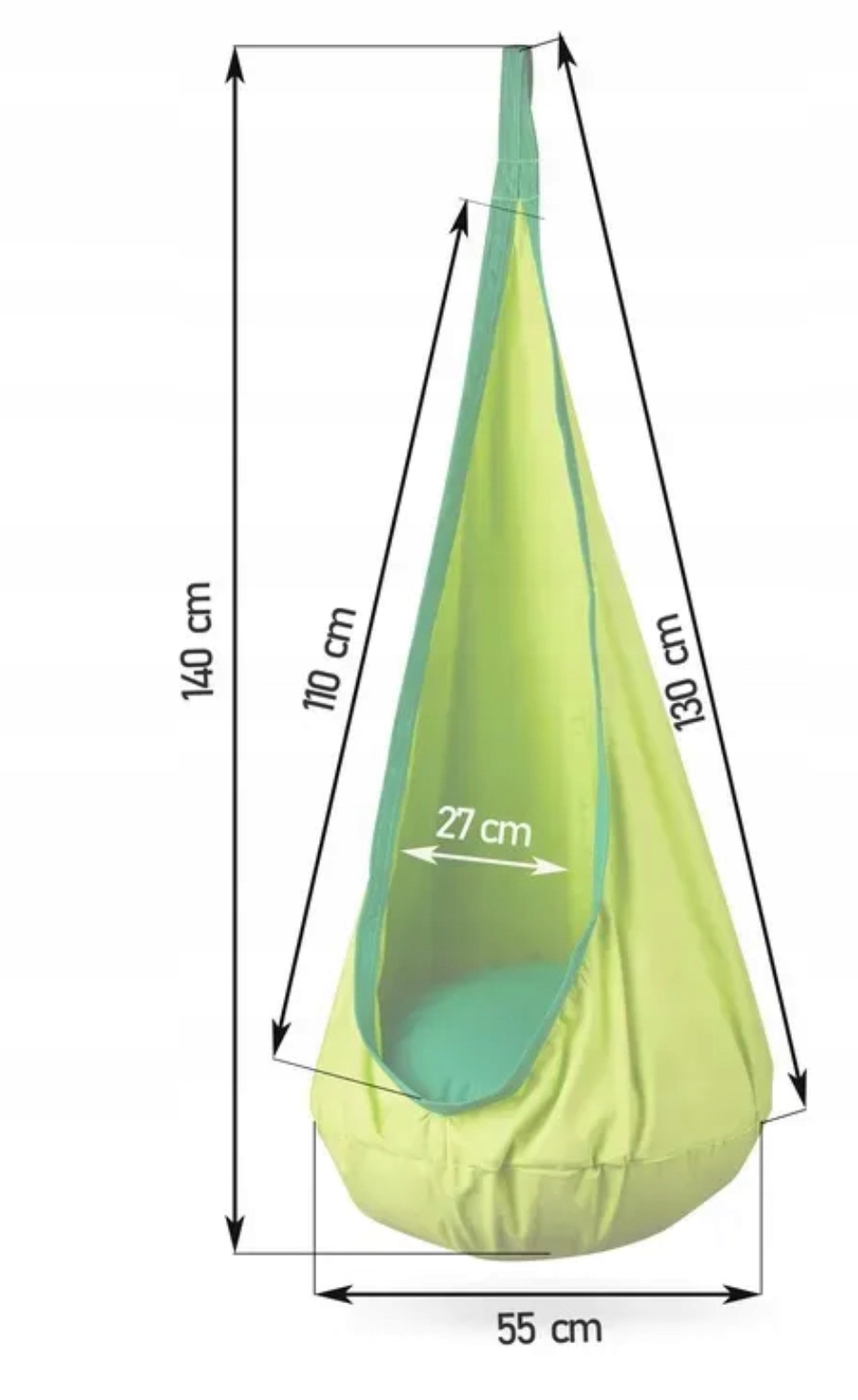 KOKON HUŚTAWKA BUJAK FOTEL WISZĄCY DLA DZIECI Rodzaj siedzisko