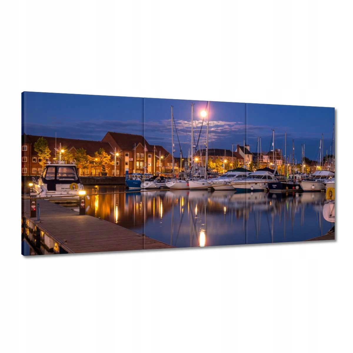 Obrazy 180x90 Prístav v noci
