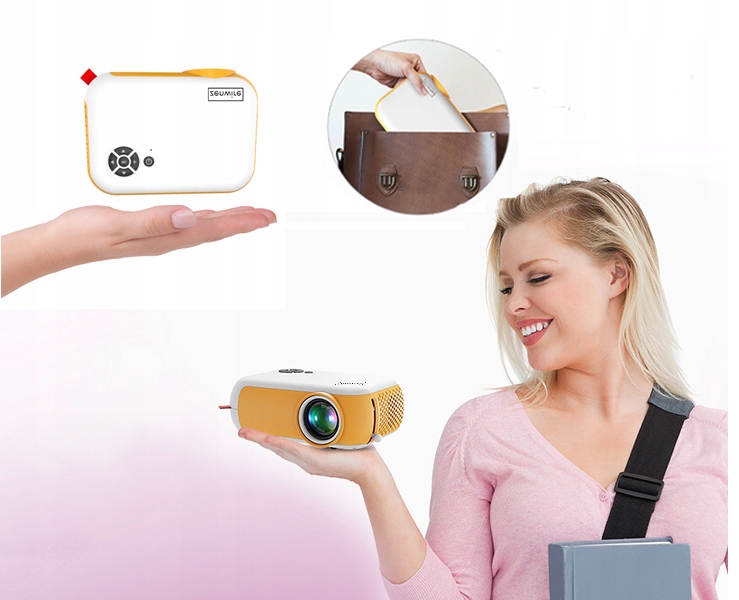 MINI PROJEKTOR do Telefonu Smartfona PRZENOŚNY RZUTNIK Full HD na Powerbank Marka Zenwire