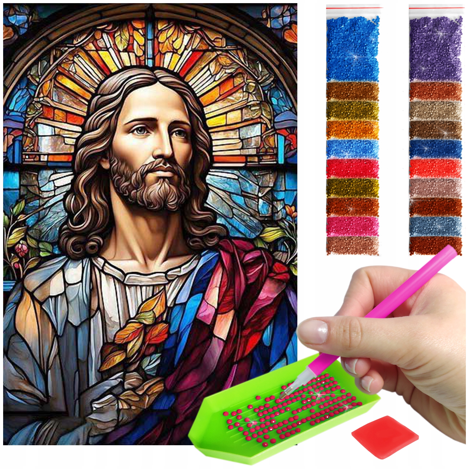 Výšivka Diamond Painting mozaika Ježíš Kristus náboženská sada