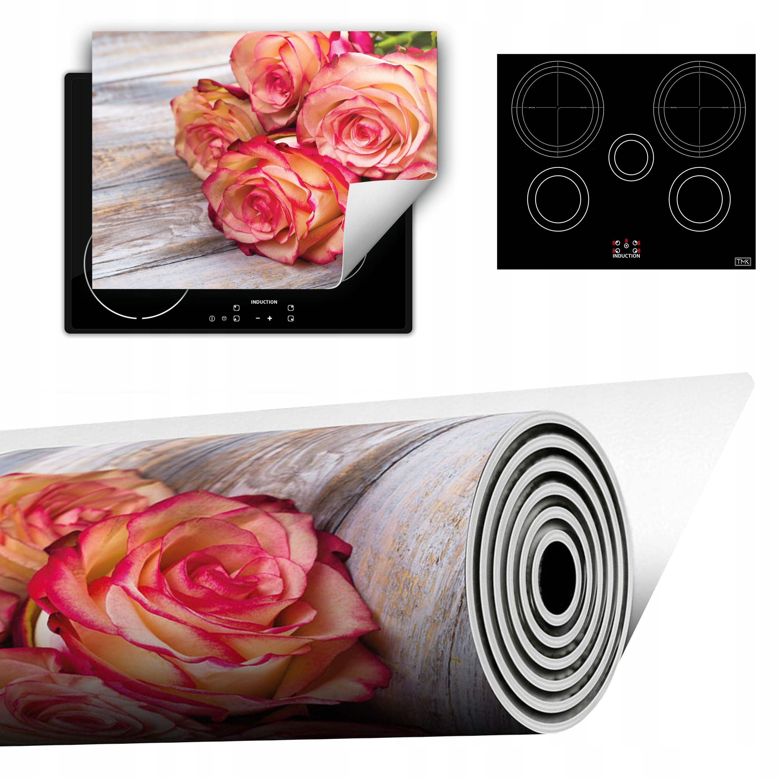 Vinylová Podložka Do Kuchyně Více Místa 70x52 růže dřevo