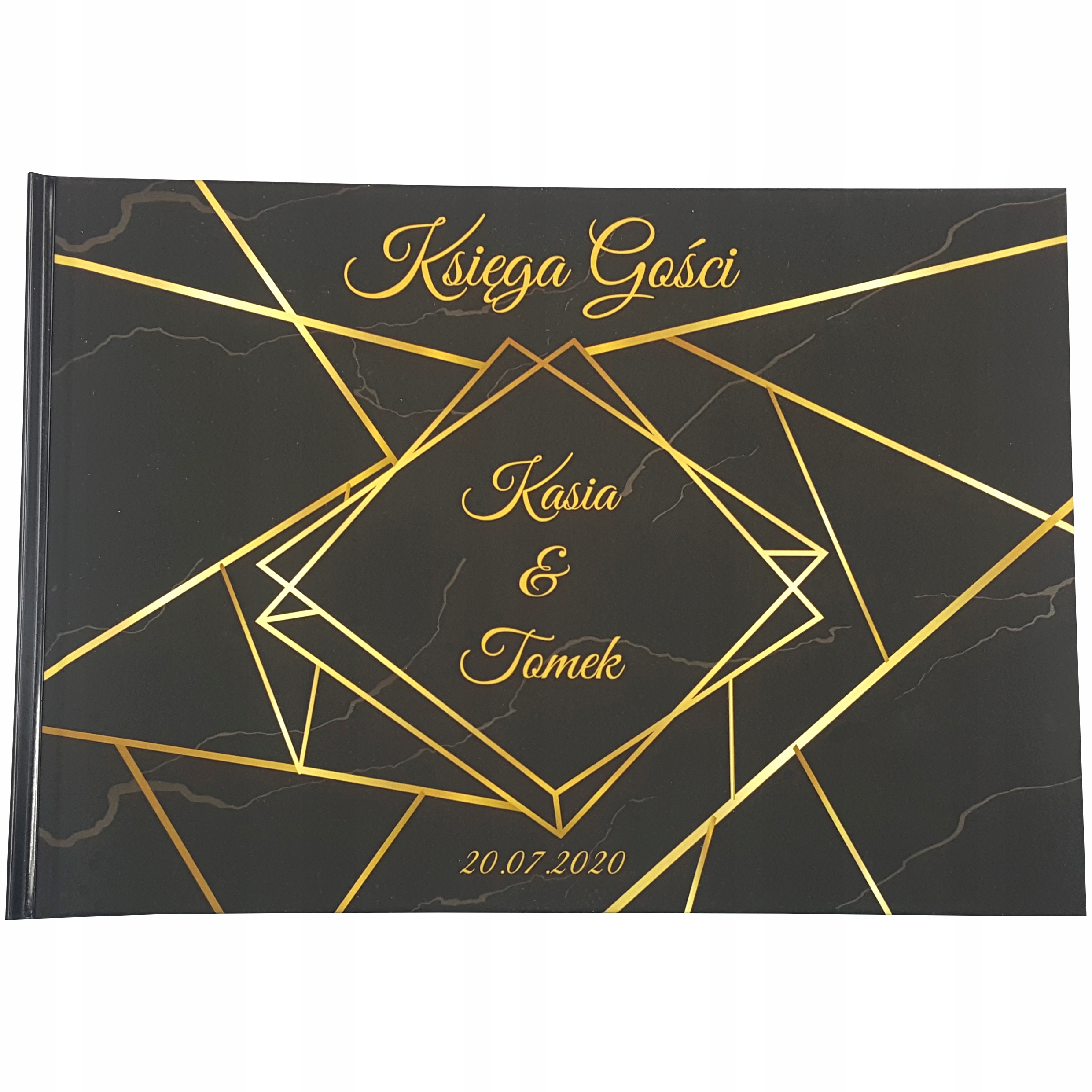 Księga Gości weselnych na wesele GEOMETRYCZNE + czarne karty