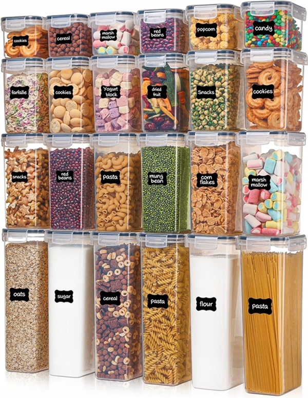 24 X Hermetické nádoby na potraviny pro skladování Sada Nádob