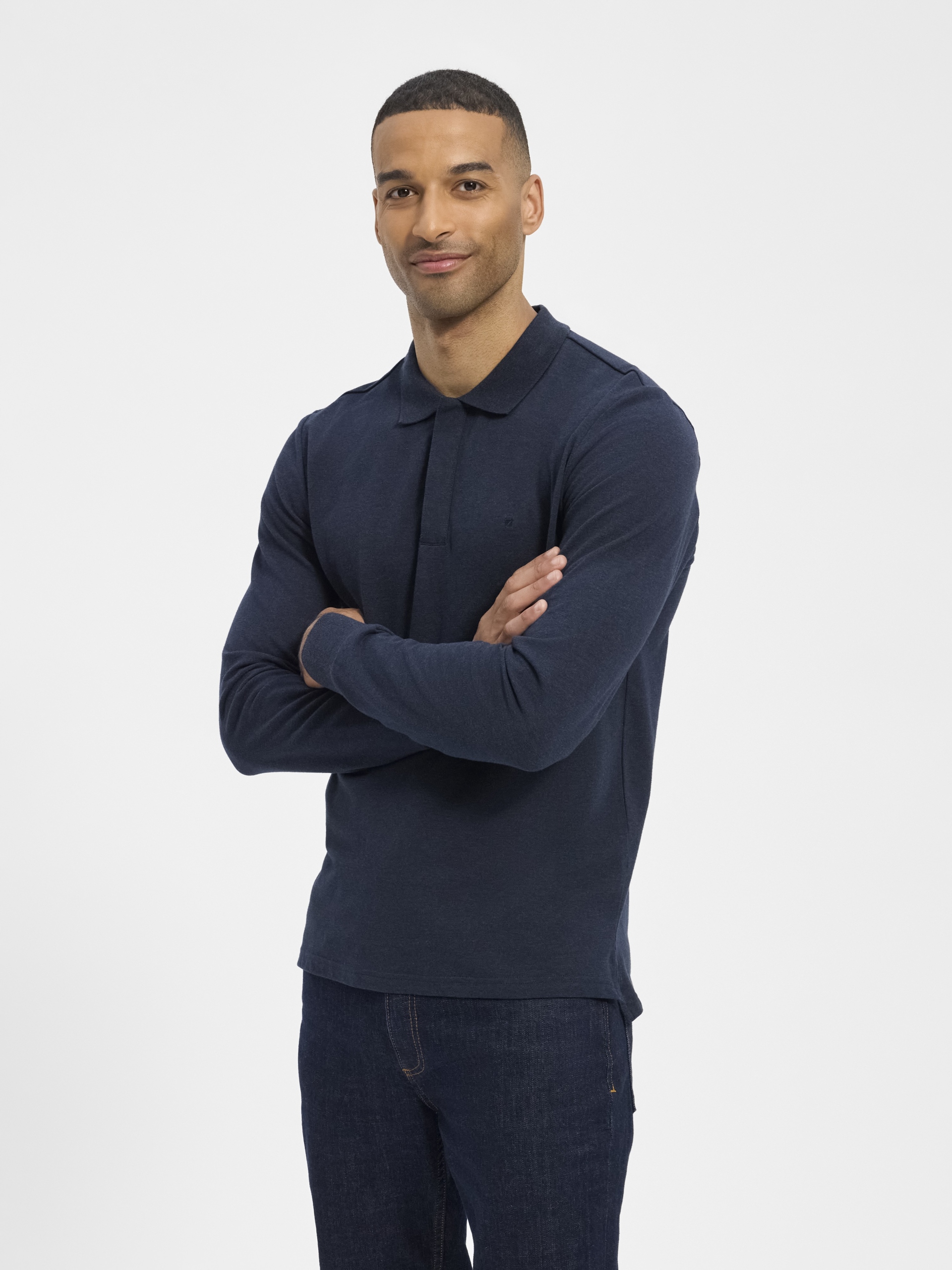 Redgreen Mikina Polo Na Zip, Velké Velikosti, Modrá, 5XL